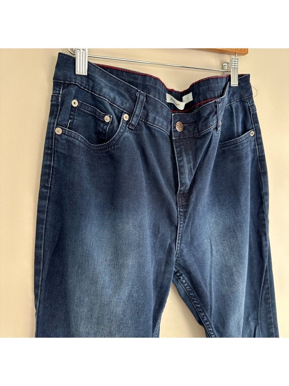 Womens Woolrich Jeans Dark Blue slim Skinny Jeans Size 12 - Picture 3 of 9